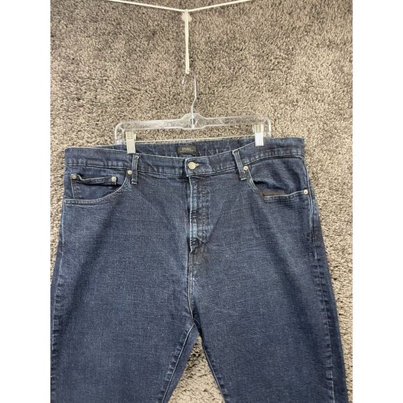 Polo Ralph Lauren Jeans Men 44B X 30 Blue Denim Cotton Prospect Straight Stretch - Picture 3 of 16